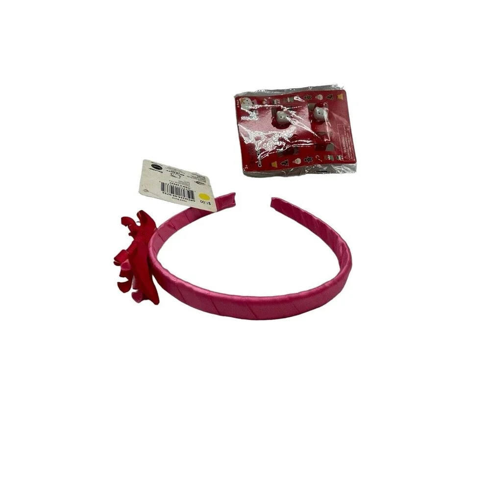 Hello Kitty Headband And Hair Clip Set Of 2 New
